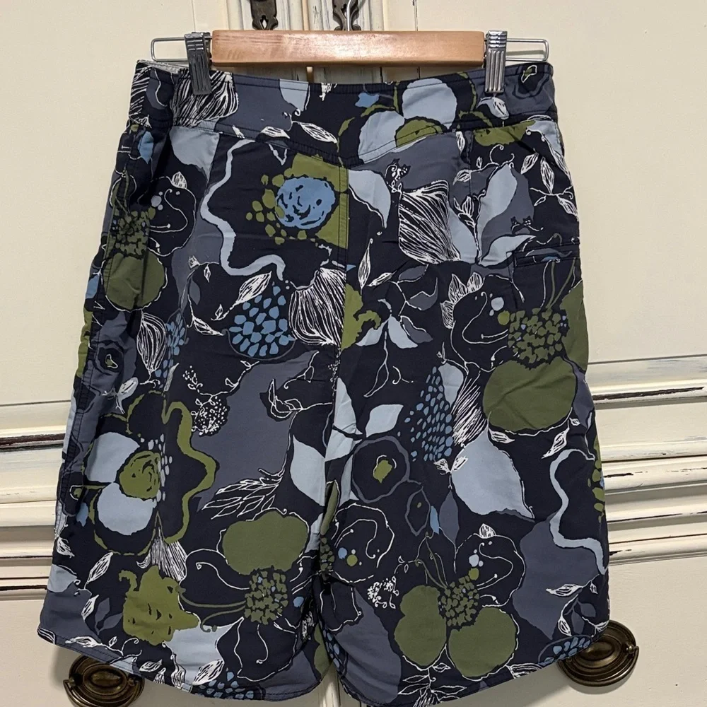 Patagonia Blue and Green Floral Board Shorts